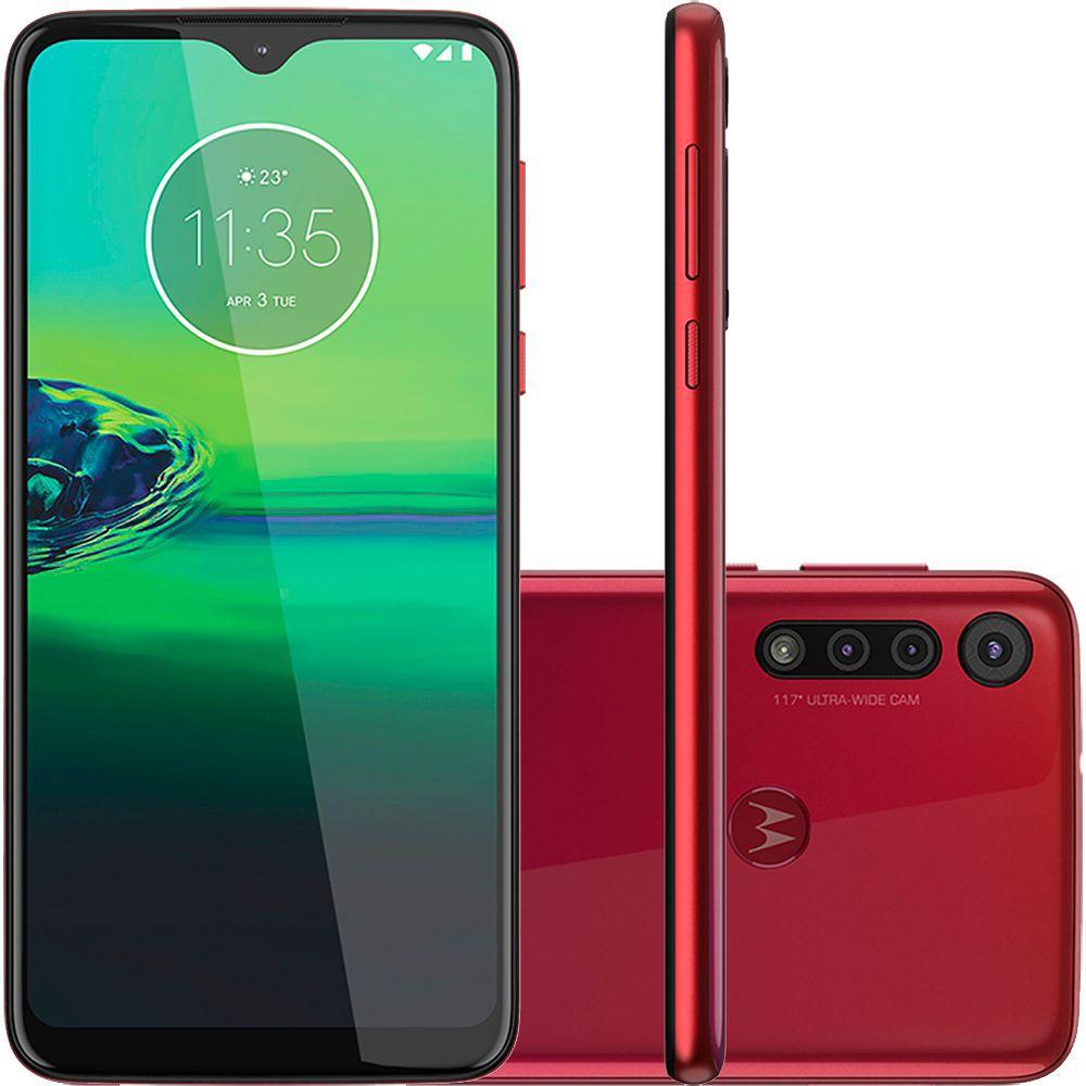 Smartphone Motorola Moto G8 Play 32GB Dual 4G Tela 6.2” Câmera Tripla 13MP 8MP 2MP Vermelho Smartphone Motorola Moto G8 Play 32GB Dual 4G Tela 6.2” Câmera Tripla 13MP 8MP 2MP Vermelho
