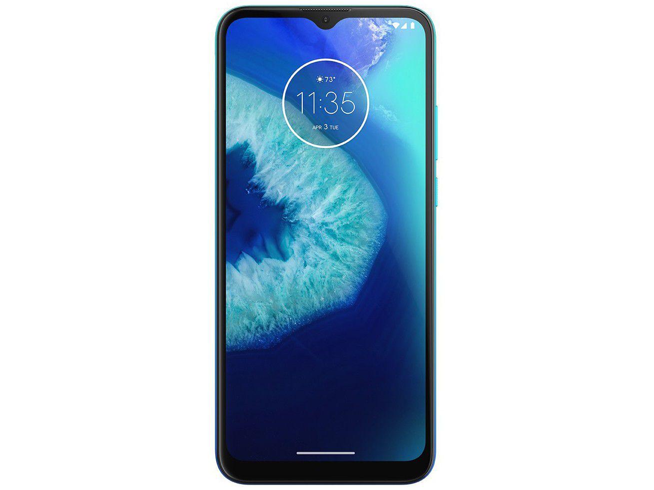 Smartphone Motorola Moto G8 Power Lite 64GB Aqua 4G Octa-Core 4GB RAM 6,5” Câm. Tripla + Selfie 8MP