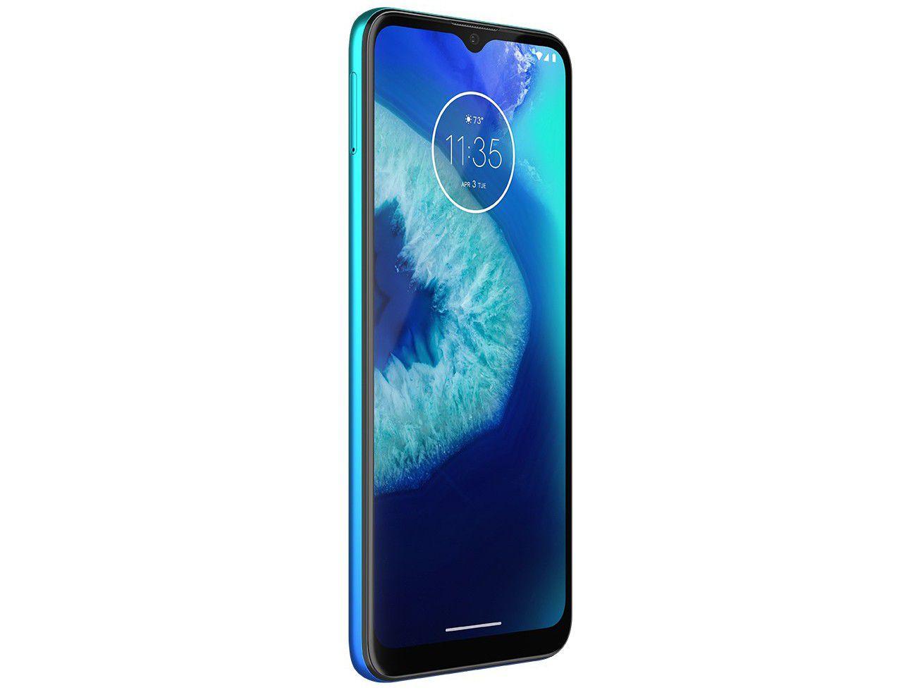 Smartphone Motorola Moto G8 Power Lite 64GB Aqua 4G Octa-Core 4GB RAM 6,5” Câm. Tripla + Selfie 8MP