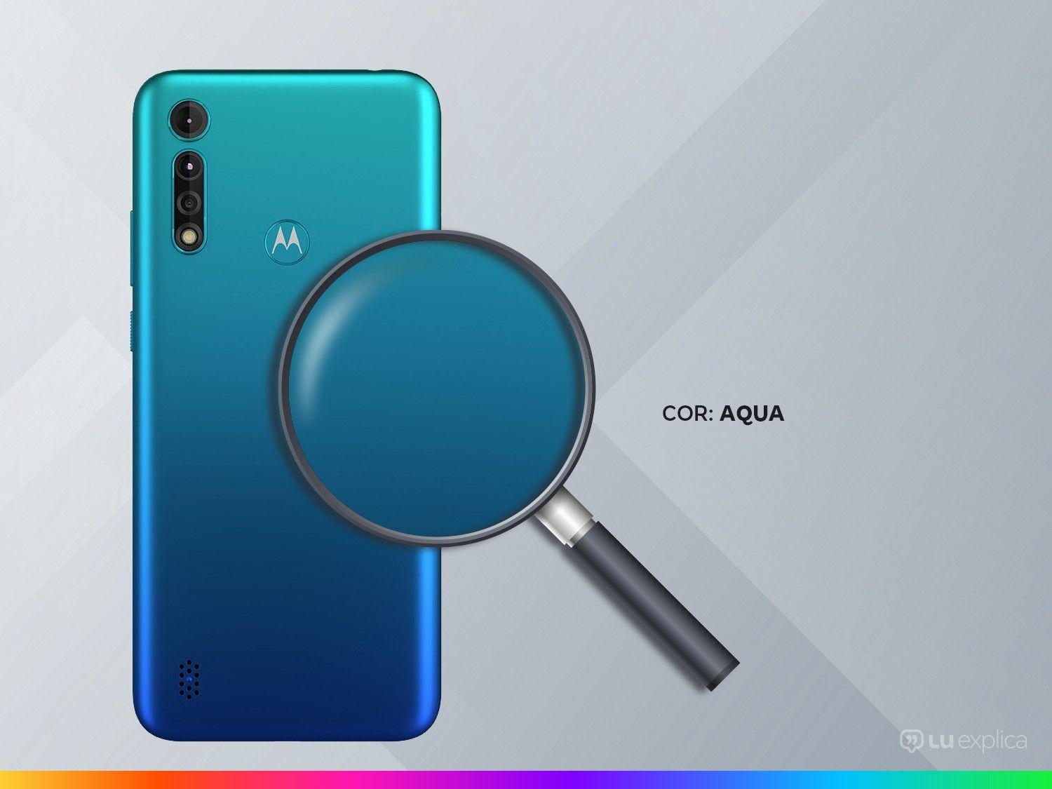 Smartphone Motorola Moto G8 Power Lite 64GB Aqua 4G Octa-Core 4GB RAM 6,5” Câm. Tripla + Selfie 8MP
