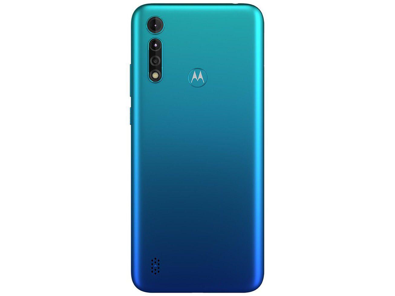 Smartphone Motorola Moto G8 Power Lite 64GB Aqua 4G Octa-Core 4GB RAM 6,5” Câm. Tripla + Selfie 8MP