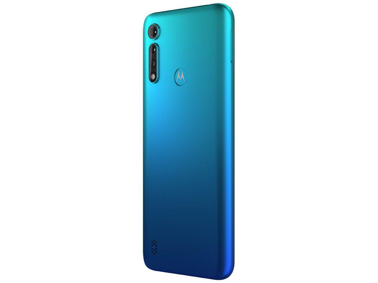 Smartphone Motorola Moto G8 Power Lite 64GB Aqua 4G Octa-Core 4GB RAM 6,5” Câm. Tripla + Selfie 8MP