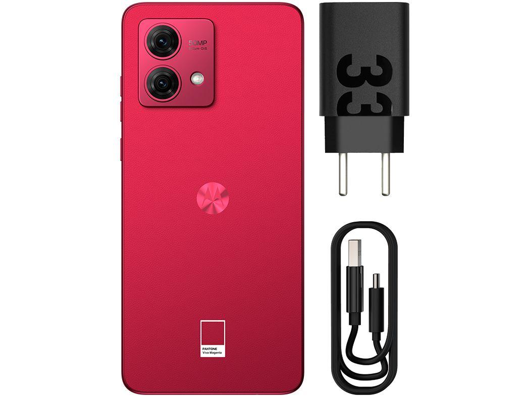 Smartphone Motorola Moto G84 256GB Magenta 5G Snapdragon 695 8GB RAM 6,55" Câm. Dupla + Selfie 16MP Dual Chip
