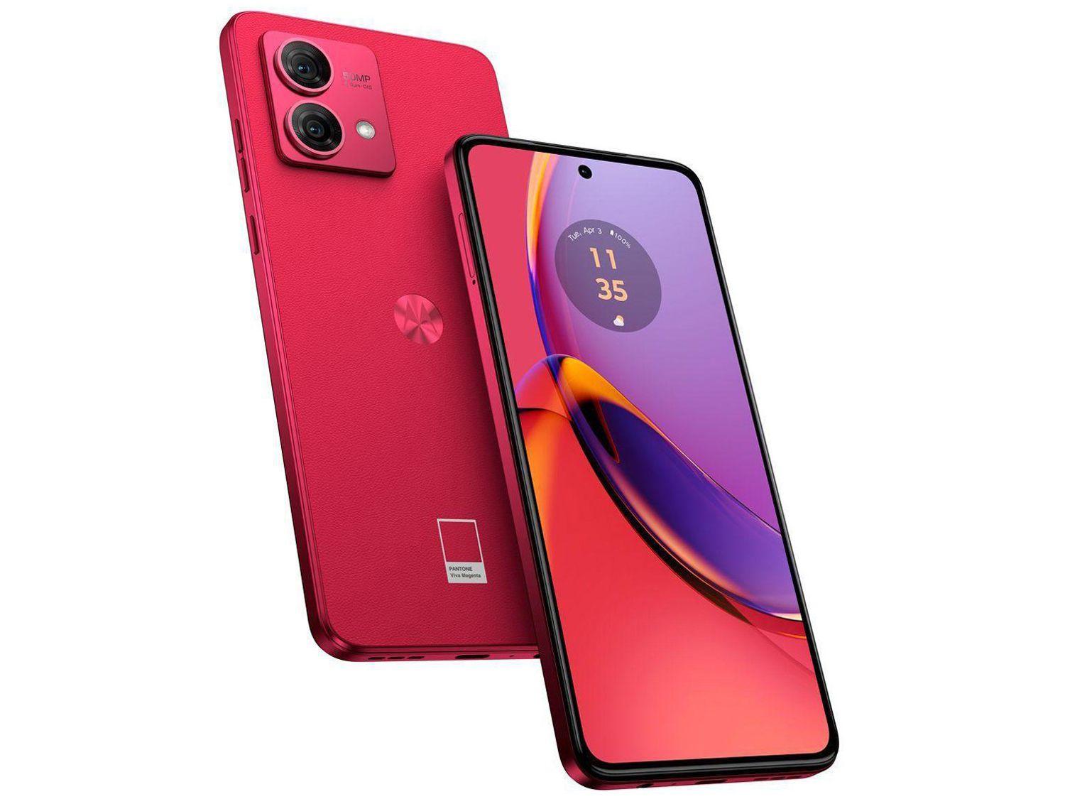 Smartphone Motorola Moto G84 256GB Magenta 5G Snapdragon 695 8GB RAM 6,55" Câm. Dupla + Selfie 16MP Dual Chip
