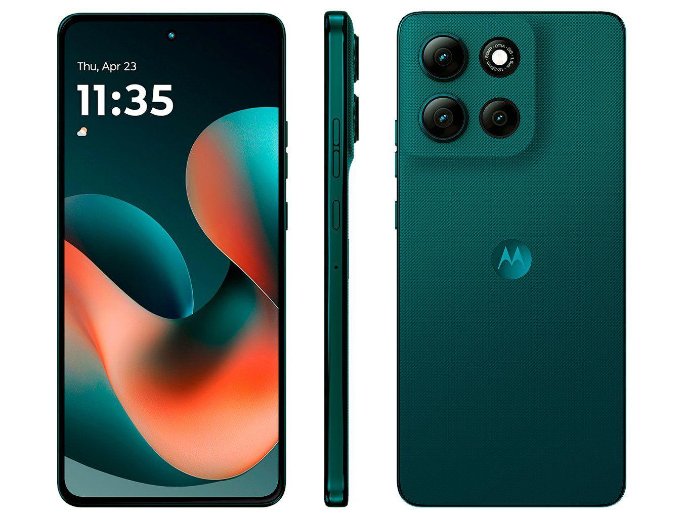 Smartphone Motorola Moto g86 512GB 5G 12GB+12GB RAM Boost Inteligente Verde Escuro 6,7" Câm. Dupla + Selfie 32MP
