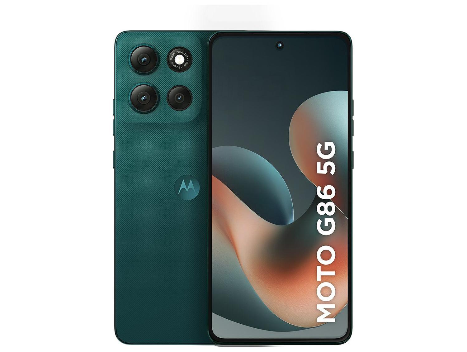 Smartphone Motorola Moto g86 512GB 5G 8GB RAM Verde Escuro 6,7" Câm. Dupla + Selfie 32MP