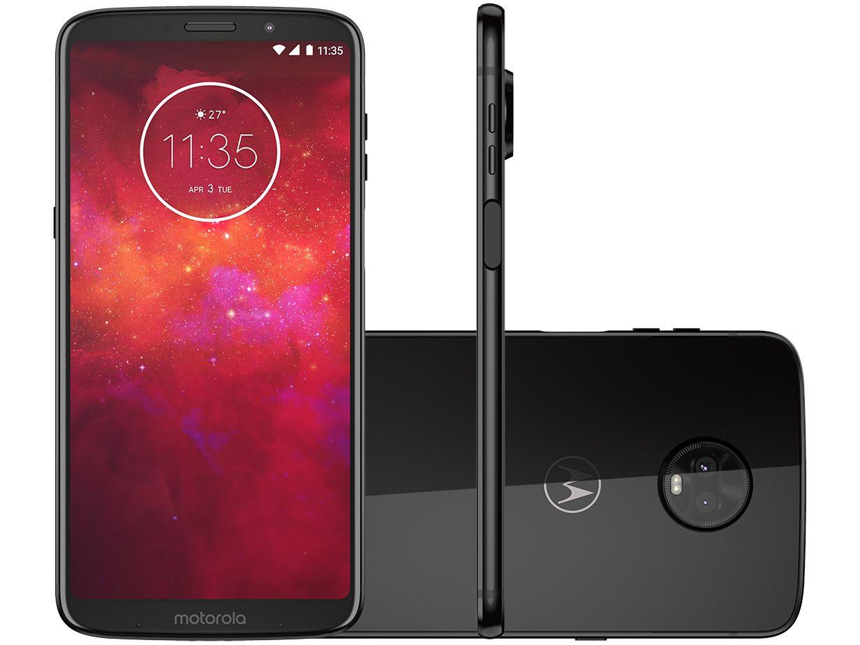 Smartphone Motorola Moto Z3 Play 128GB Ônix 4G