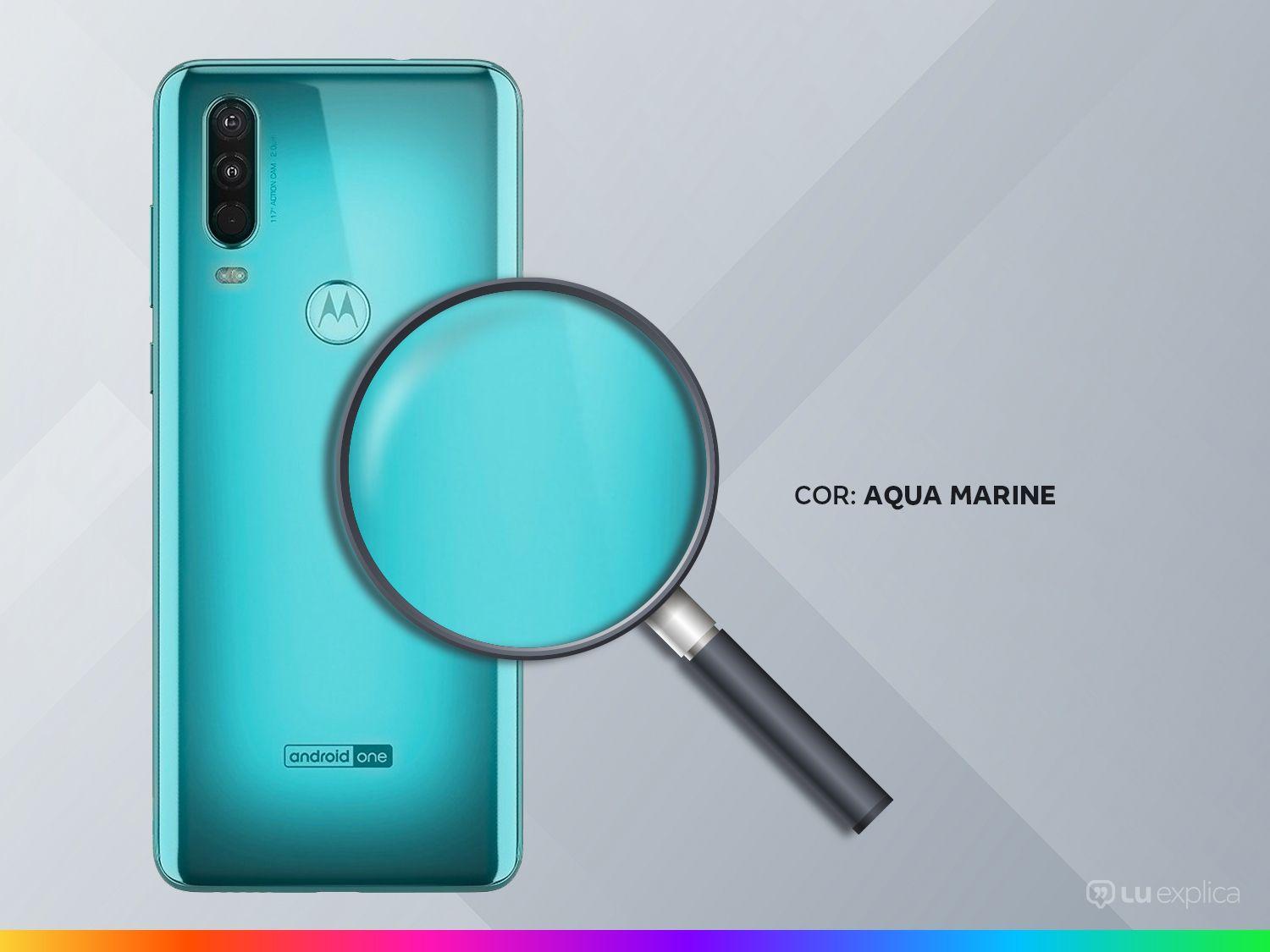 Smartphone Motorola One Action 128GB Aqua Marine 