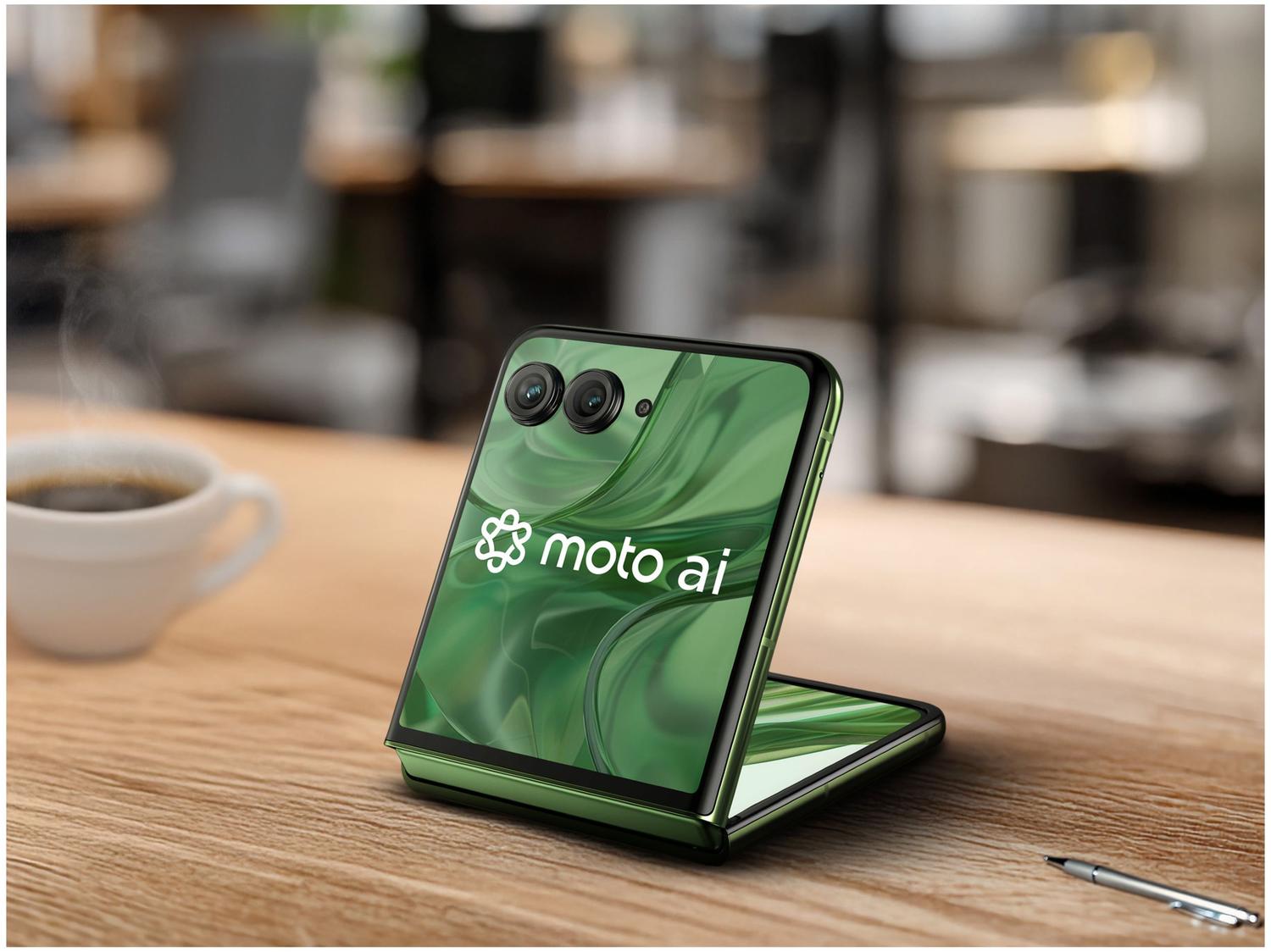 Smartphone Motorola Razr 50 Ultra 512GB Forest Green 5G 12GB RAM 6,9" Câm. Dupla + Selfie 32MP Dual Chip