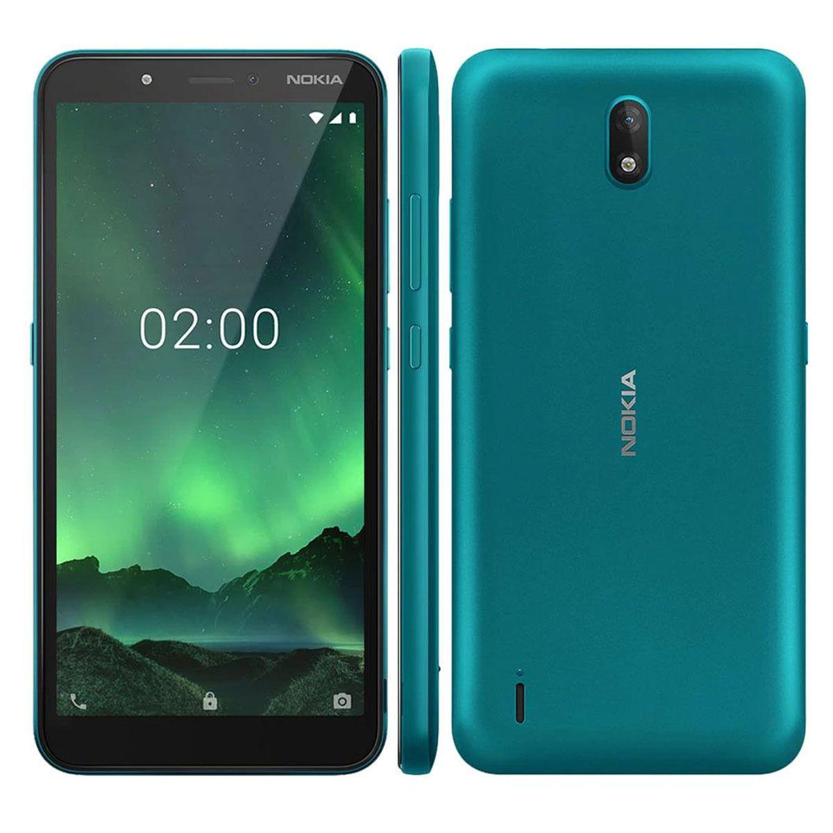Smartphone Nokia C2 16gb 1gb Ram 5 7 Dual Chip Verde Ciano Smartphone Magazine Luiza