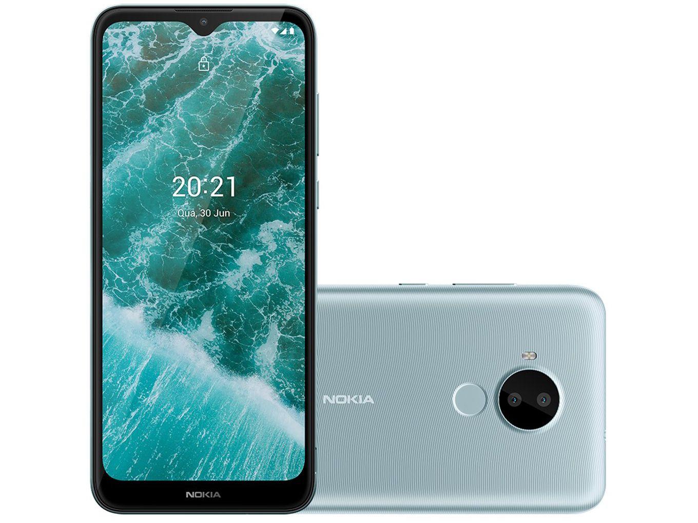 Smartphone Nokia C30 64GB Branco 4G Octa-Core 2GB RAM 6,82” Câm. Dupla + Selfie 5MP Dual Chip