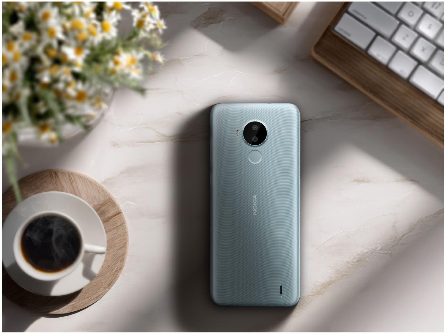 Smartphone Nokia C30 64GB Branco 4G Octa-Core 2GB RAM 6,82” Câm. Dupla + Selfie 5MP Dual Chip