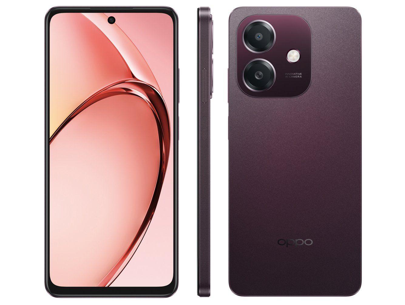 Smartphone OPPO A60 256GB 8GB RAM Vinho 4G 6,67" 50MP + Selfie 5MP