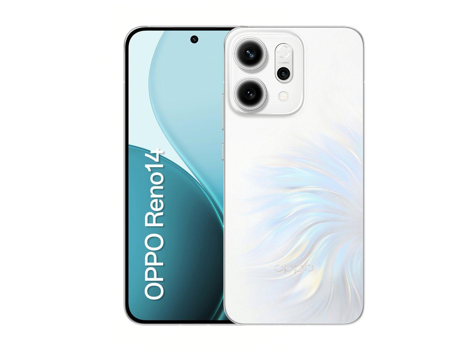 Smartphone OPPO Reno14 512GB 5G 12GB RAM Branco Pérola 6,59" Câm. Tripla + Selfie 50MP