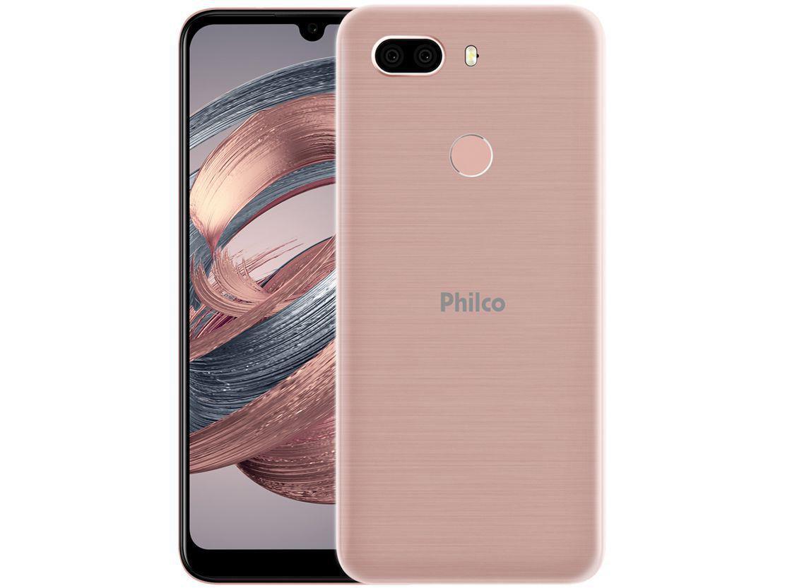 Smartphone Philco PCS02RG HIT MAX 128GB Rose - 4G 4GB RAM Tela 6” Câm. Dupla + Selfie 8MP