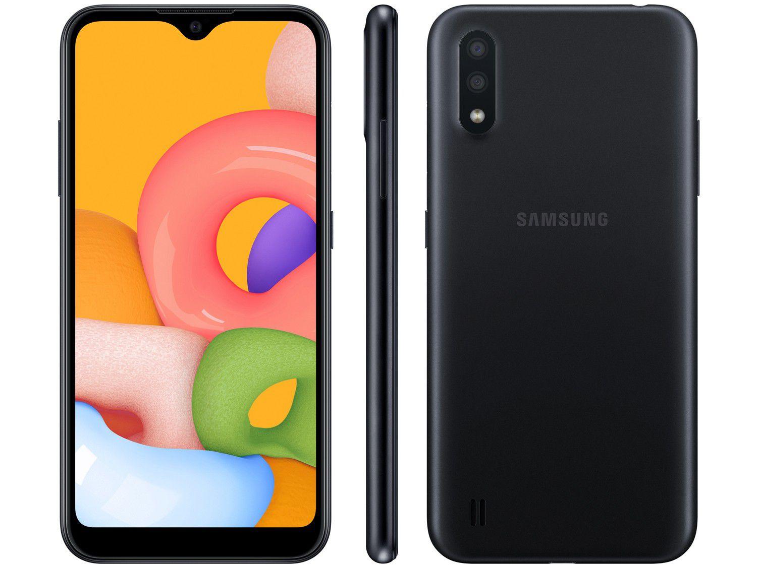 Smartphone Samsung Galaxy A01 32GB Preto 4GB