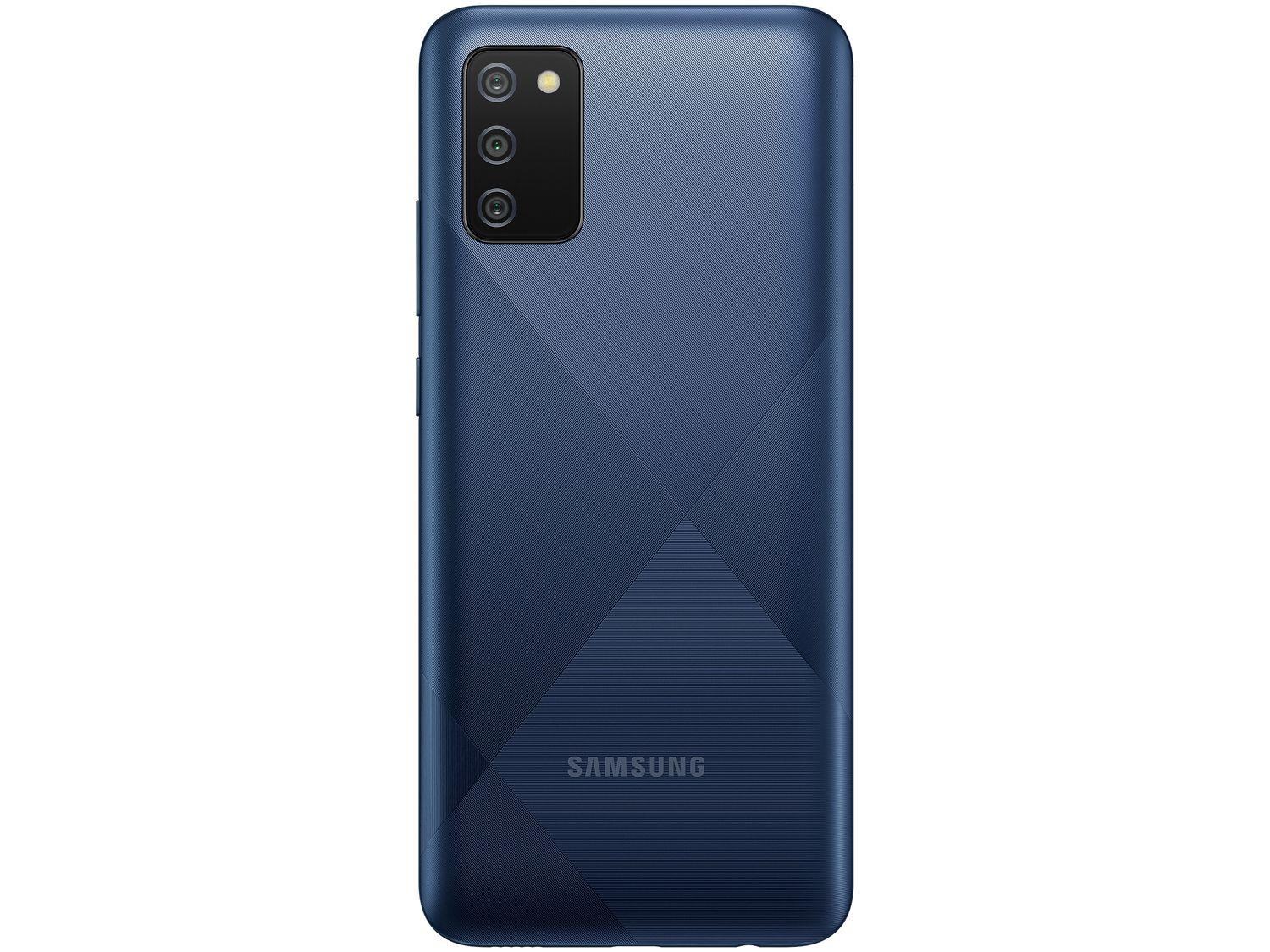 Smartphone Samsung Galaxy A02s 32GB Azul 3GB RAM 6,5" Câm. Tripla + Selfie 5MP Dual Chip