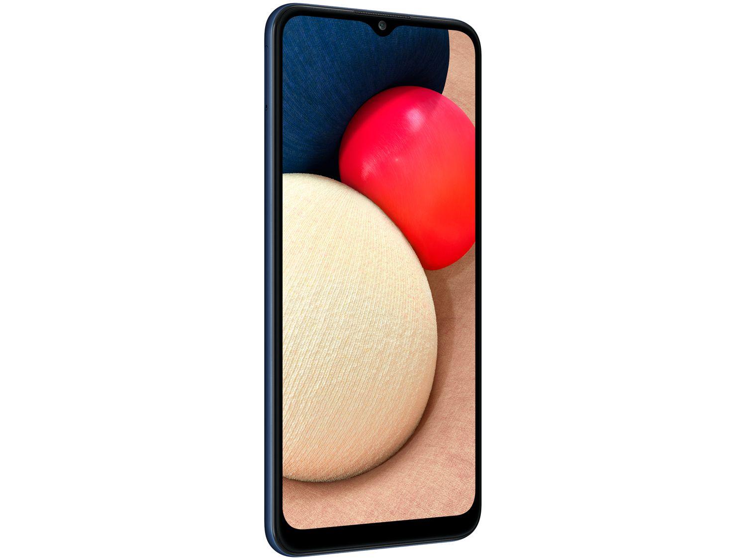 Smartphone Samsung Galaxy A02s 32GB Azul 3GB RAM 6,5" Câm. Tripla + Selfie 5MP Dual Chip