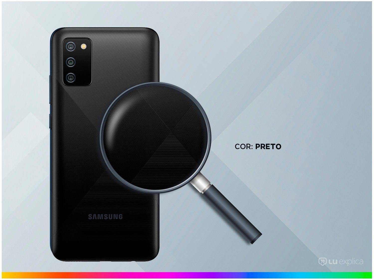 Smartphone Samsung Galaxy A02s 32GB Preto 4G Octa-Core 3GB RAM 6,5” Câm. Tripla + Selfie 5MP