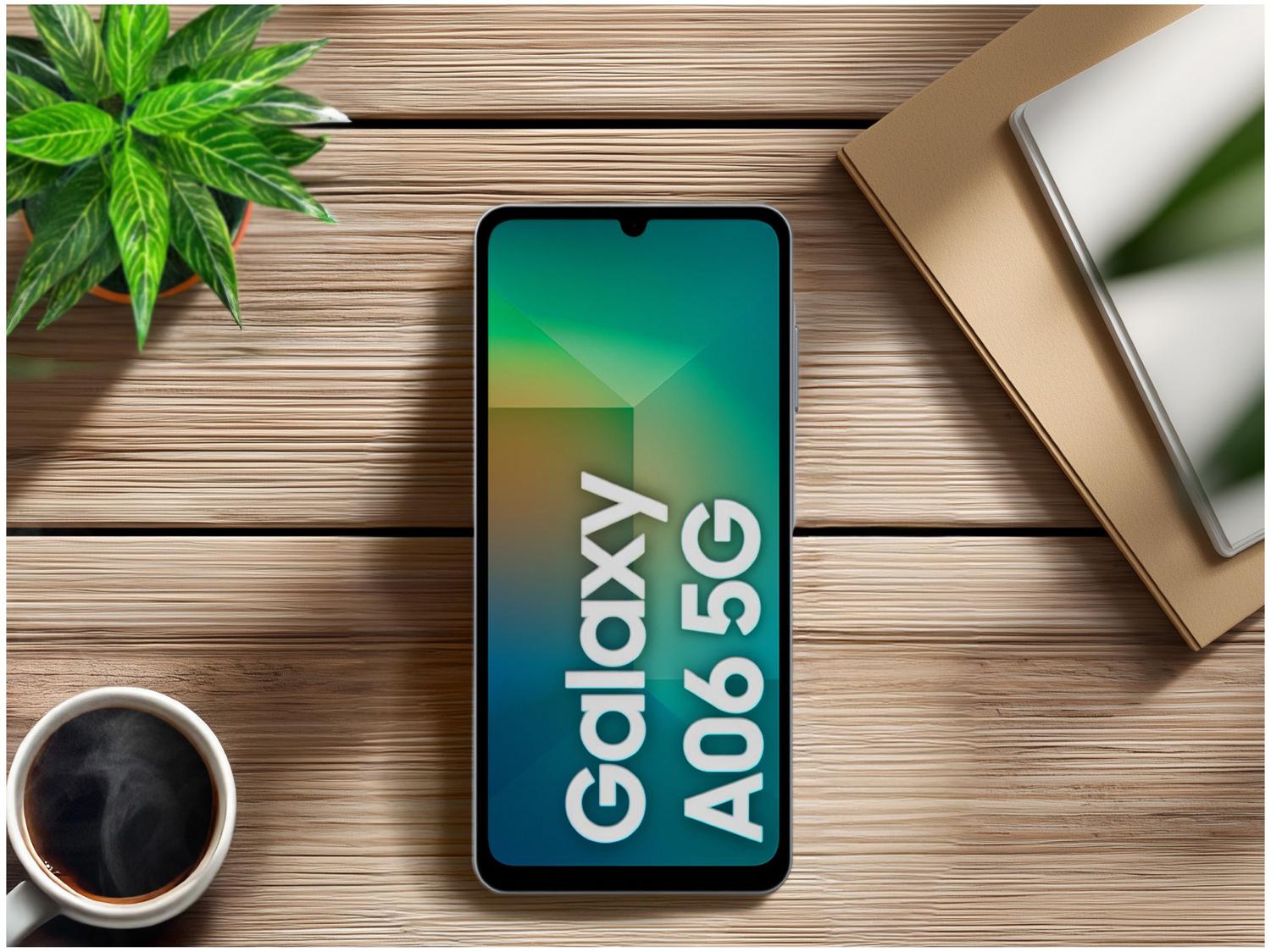 Smartphone Samsung Galaxy A06 5G 128GB 4GB RAM Cinza Câm. 50MP +