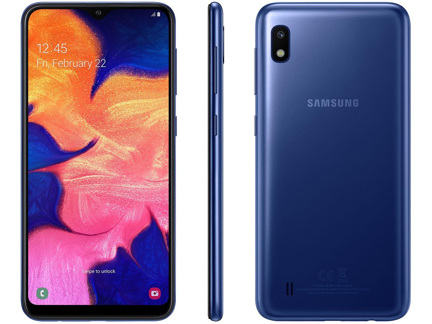 Smartphone Samsung Galaxy A10 32GB Azul 4G