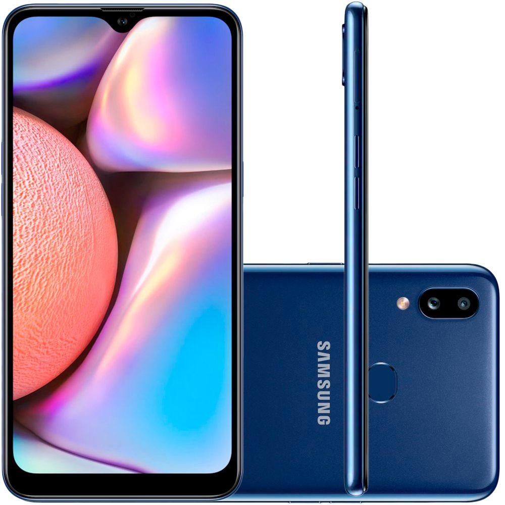 Smartphone Samsung Galaxy A10s 32gb 4g Tela 62” Câmera 13mp2mp Frontal 8mp Android 90 Azul 6217