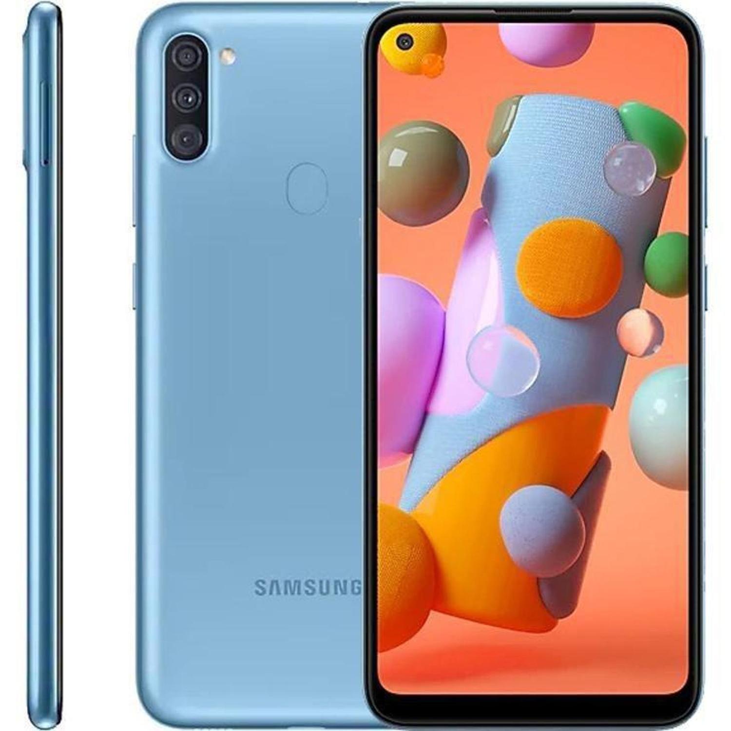 Smartphone Samsung Galaxy A11, 6,4”, 64 GB, Câmera Tripla, Azul - Galaxy A11  - Magazine Luiza