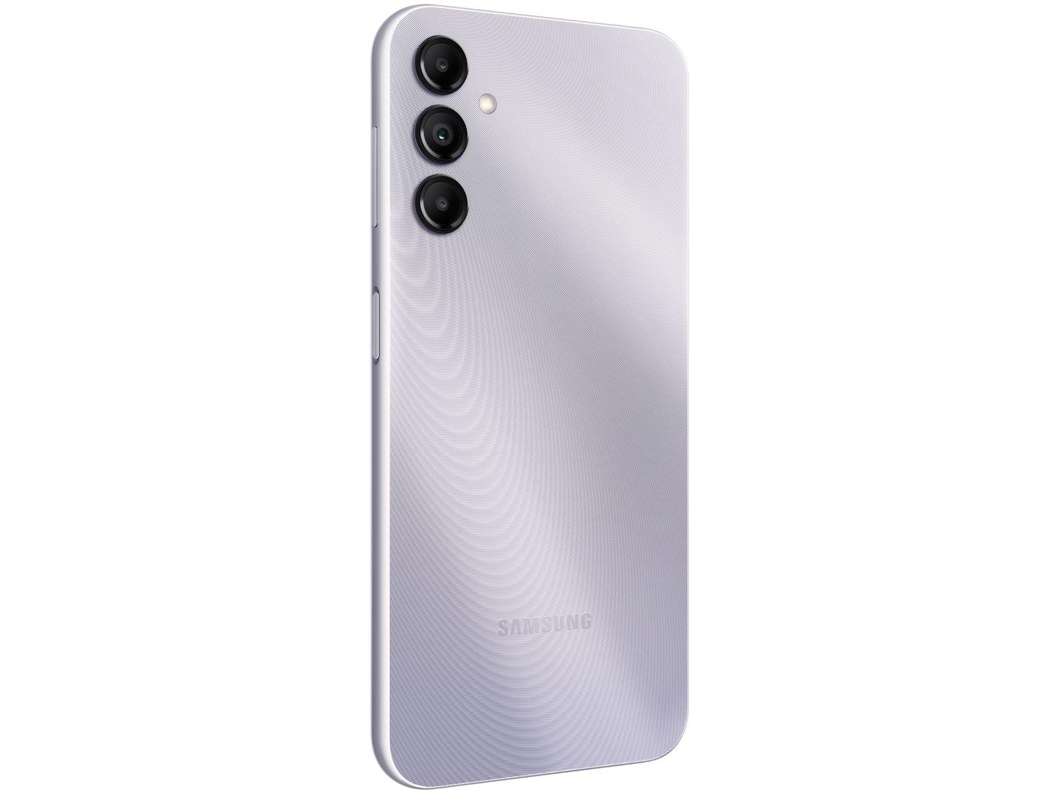 Smartphone Samsung Galaxy A14 128GB Prata 5G Octa-Core 4GB RAM 6,6" Câm. Tripla + Selfie 13MP