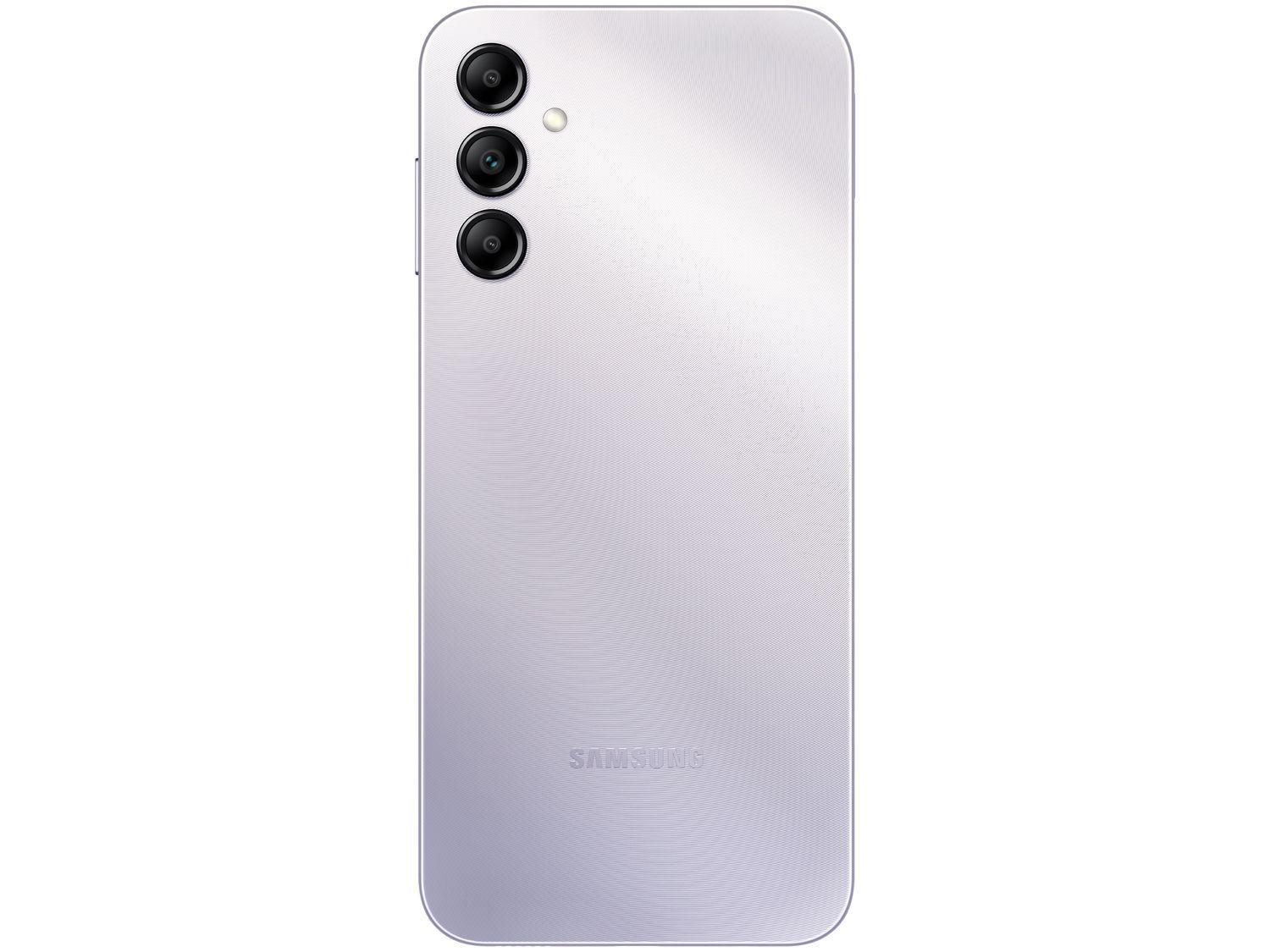 Smartphone Samsung Galaxy A14 128GB Prata 5G Octa-Core 4GB RAM 6,6" Câm. Tripla + Selfie 13MP