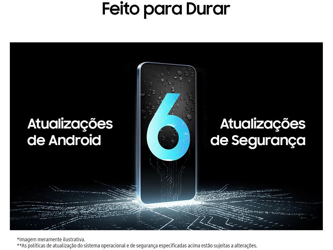 Smartphone Samsung Galaxy A16 256GB Preto Claro 8GB RAM 6,7" FHD+ Selfie Câm Tripla +13MP