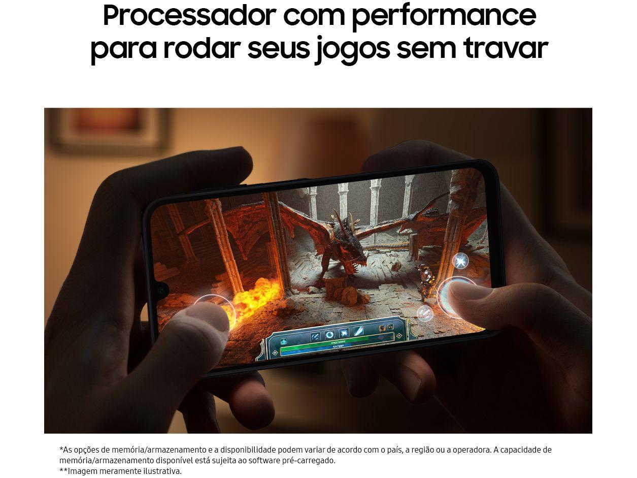 Smartphone Samsung Galaxy A16 256GB Preto Claro 8GB RAM 6,7" FHD+ Selfie Câm Tripla +13MP