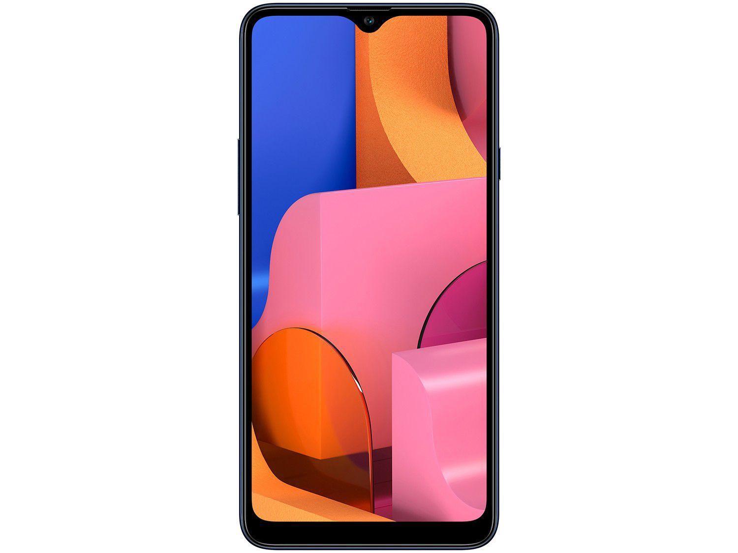 Smartphone Samsung Galaxy A20s 32GB Azul 4G 3GB RAM Tela 6,5” Câm. Tripla + Câm. Selfie 8MP
