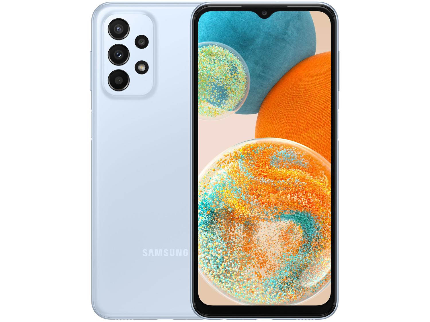 Smartphone Samsung Galaxy A23 128GB Azul 5G Octa-Core 4GB RAM 6,6” Câm. Quádrupla + Selfie 8MP