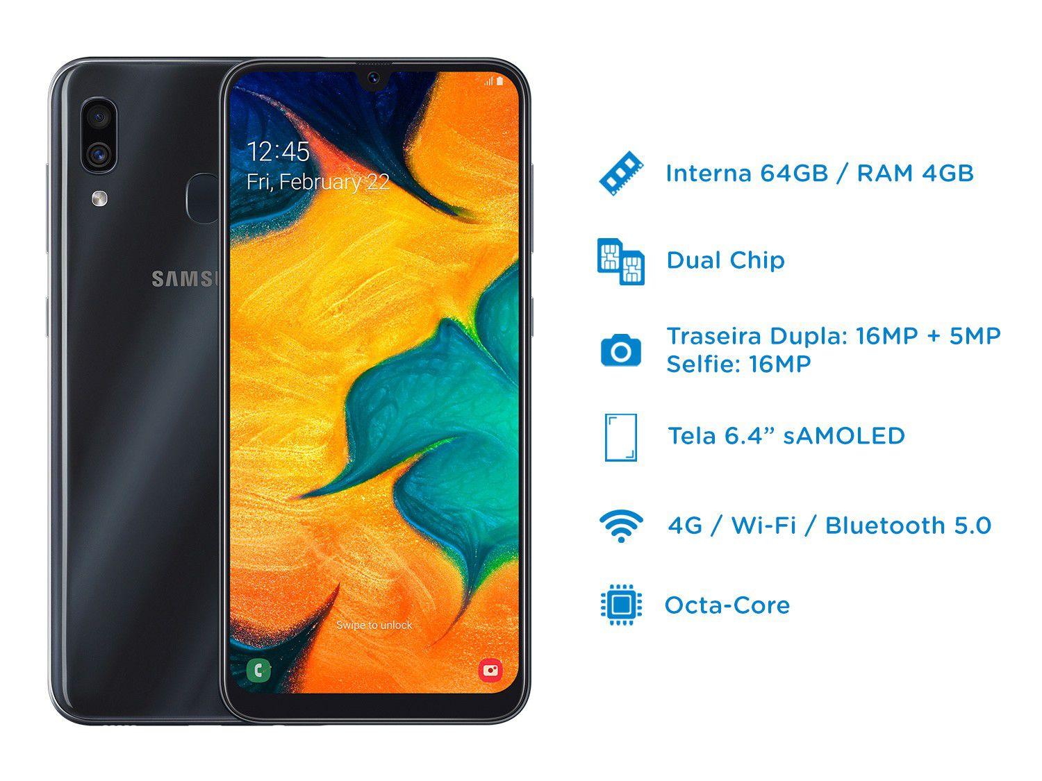 samsung galaxy a30 smartphone