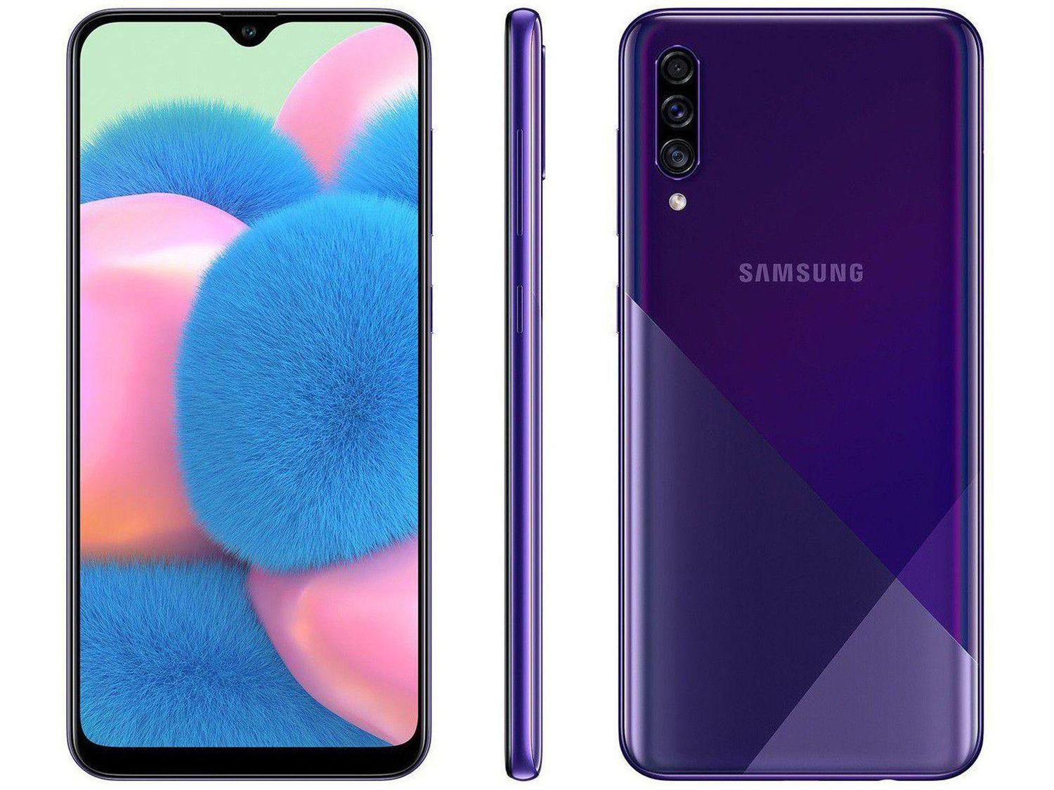 Smartphone Samsung Galaxy A30s 64GB Violeta 4G - 4GB RAM Tela 6,4” Câm.  Tripla + Câm. Selfie 16MP - Galaxy A30 - Magazine Luiza