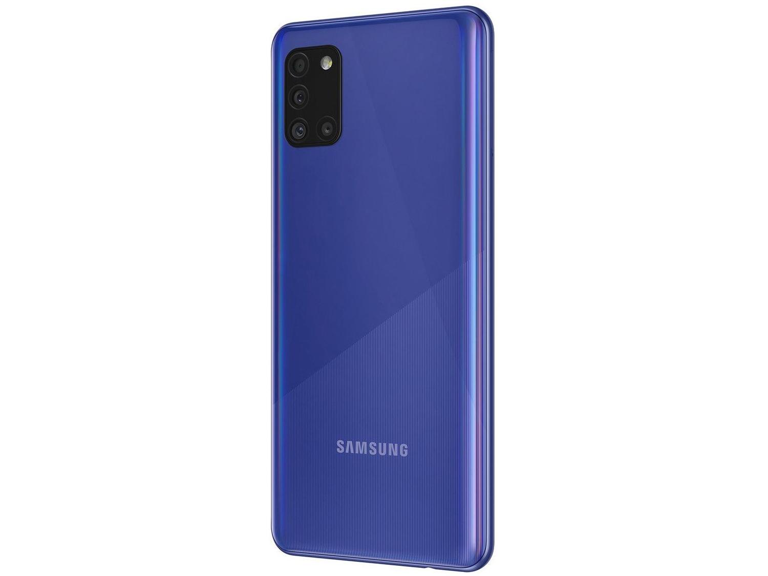 Smartphone Samsung Galaxy A31 128GB Azul 4GB RAM 6,4" Câm. Quádrupla + Selfie 20MP Dual Chip