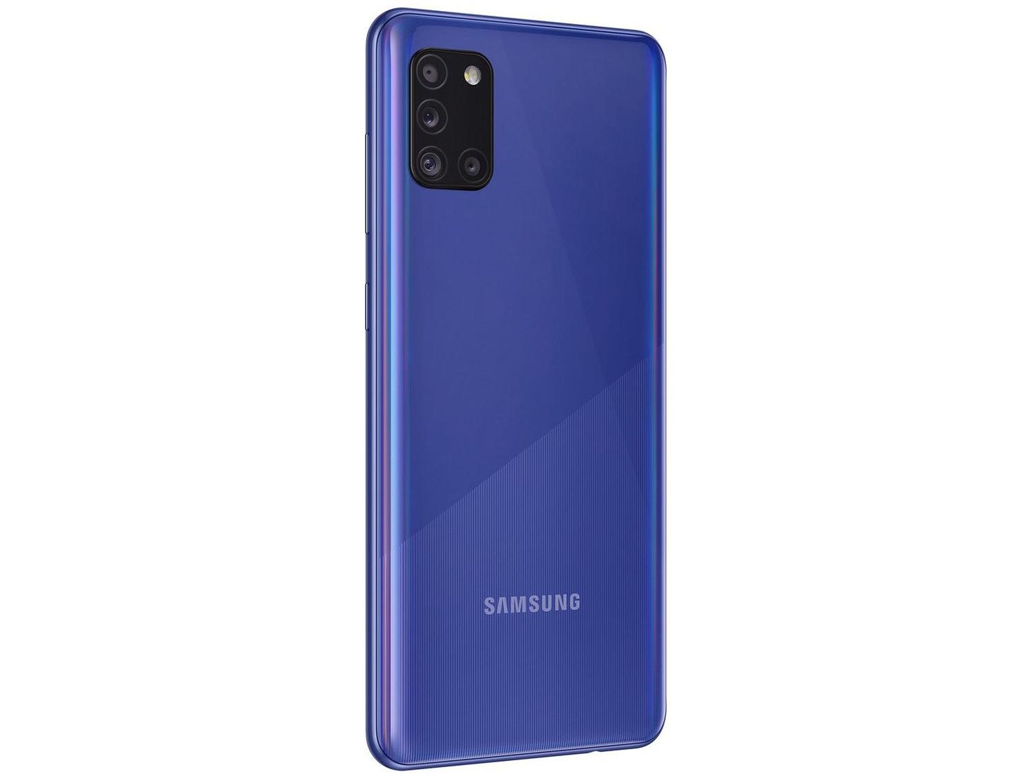Smartphone Samsung Galaxy A31 128GB Azul 4GB RAM 6,4" Câm. Quádrupla + Selfie 20MP Dual Chip