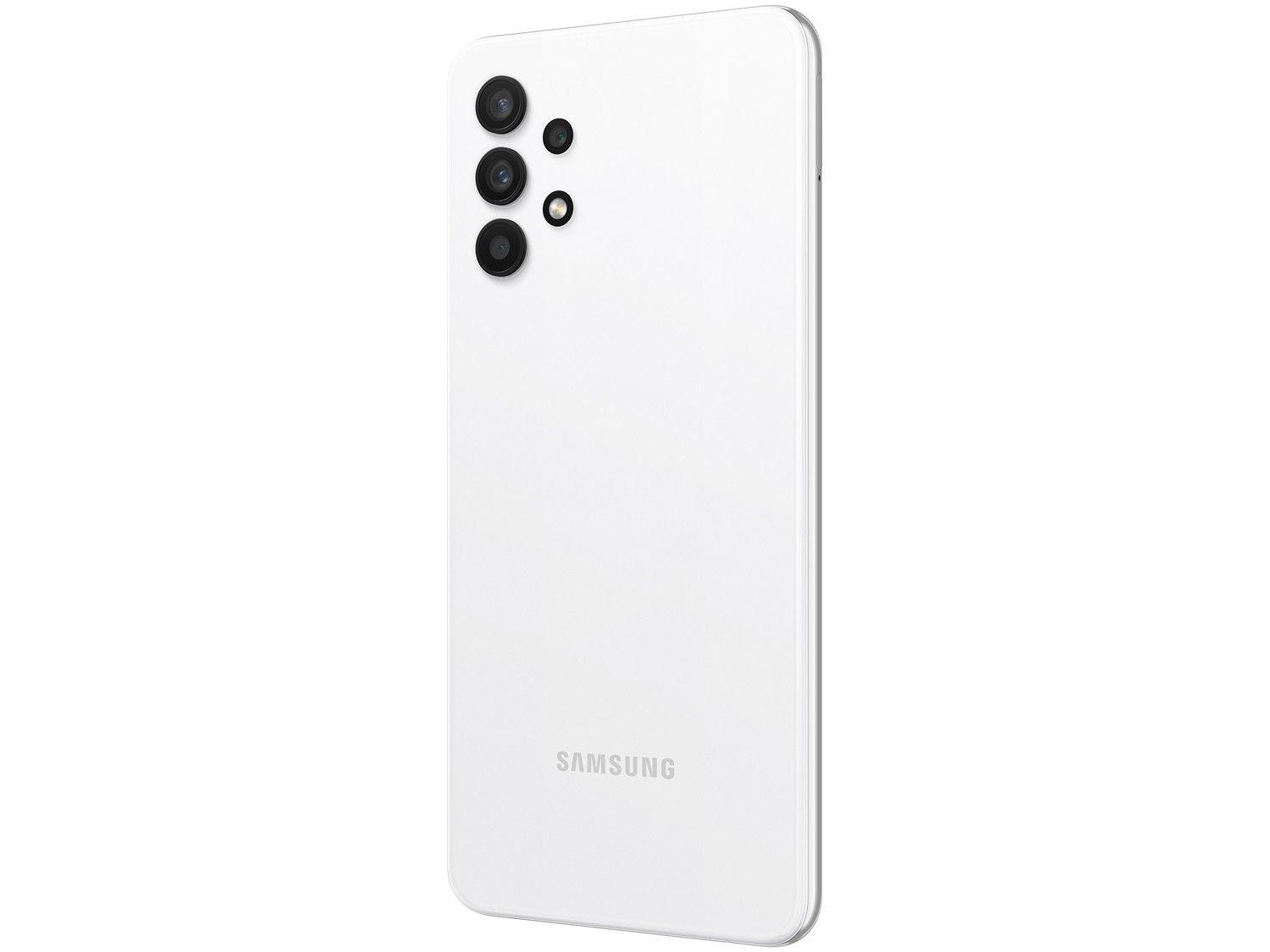 Smartphone Samsung Galaxy A32 128GB Branco 4GB RAM 6,4" Câm. Quádrupla + Selfie 20MP Dual Chip