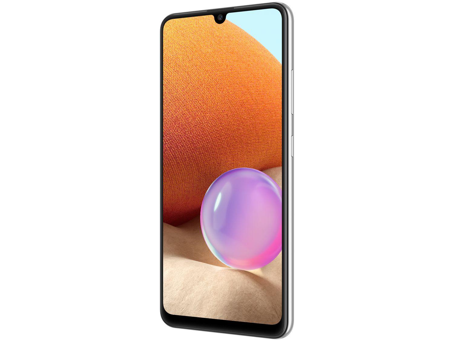 Smartphone Samsung Galaxy A32 128GB Branco 4GB RAM 6,4" Câm. Quádrupla + Selfie 20MP Dual Chip