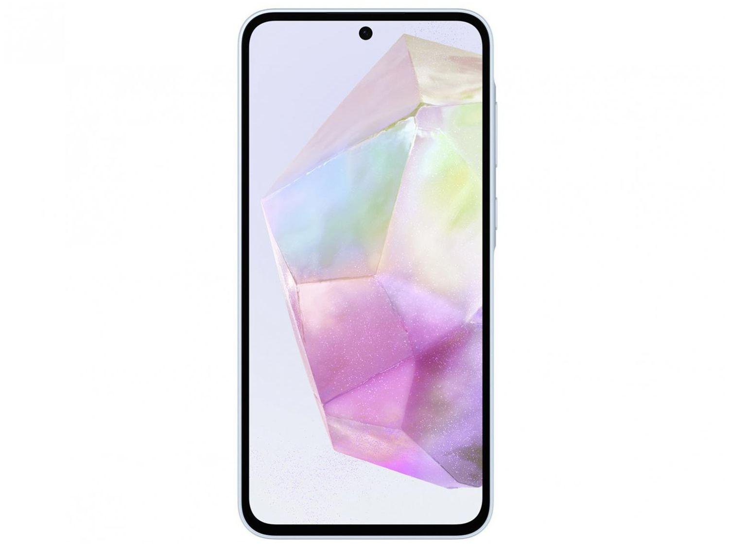 Smartphone Samsung Galaxy A35 256GB Azul Claro 5G 8GB RAM 6,6" Câm. Tripla + Selfie 13MP Dual Chip