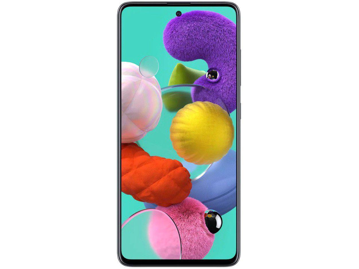 Smartphone Samsung Galaxy A51 128GB Preto 4G 4GB RAM 6,5” Câm. Quádrupla + Câm. Selfie 32MP