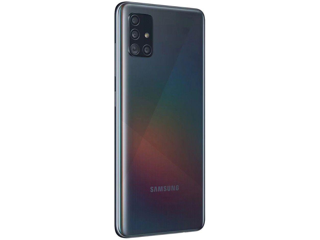 Smartphone Samsung Galaxy A51 128GB Preto 4G 4GB RAM 6,5” Câm. Quádrupla + Câm. Selfie 32MP