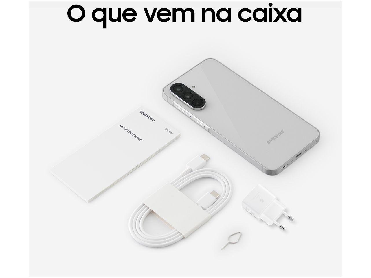 Smartphone Samsung Galaxy A56 128GB 5G 8GB RAM Cinza 6,7" Câm. Tripla 12MP
