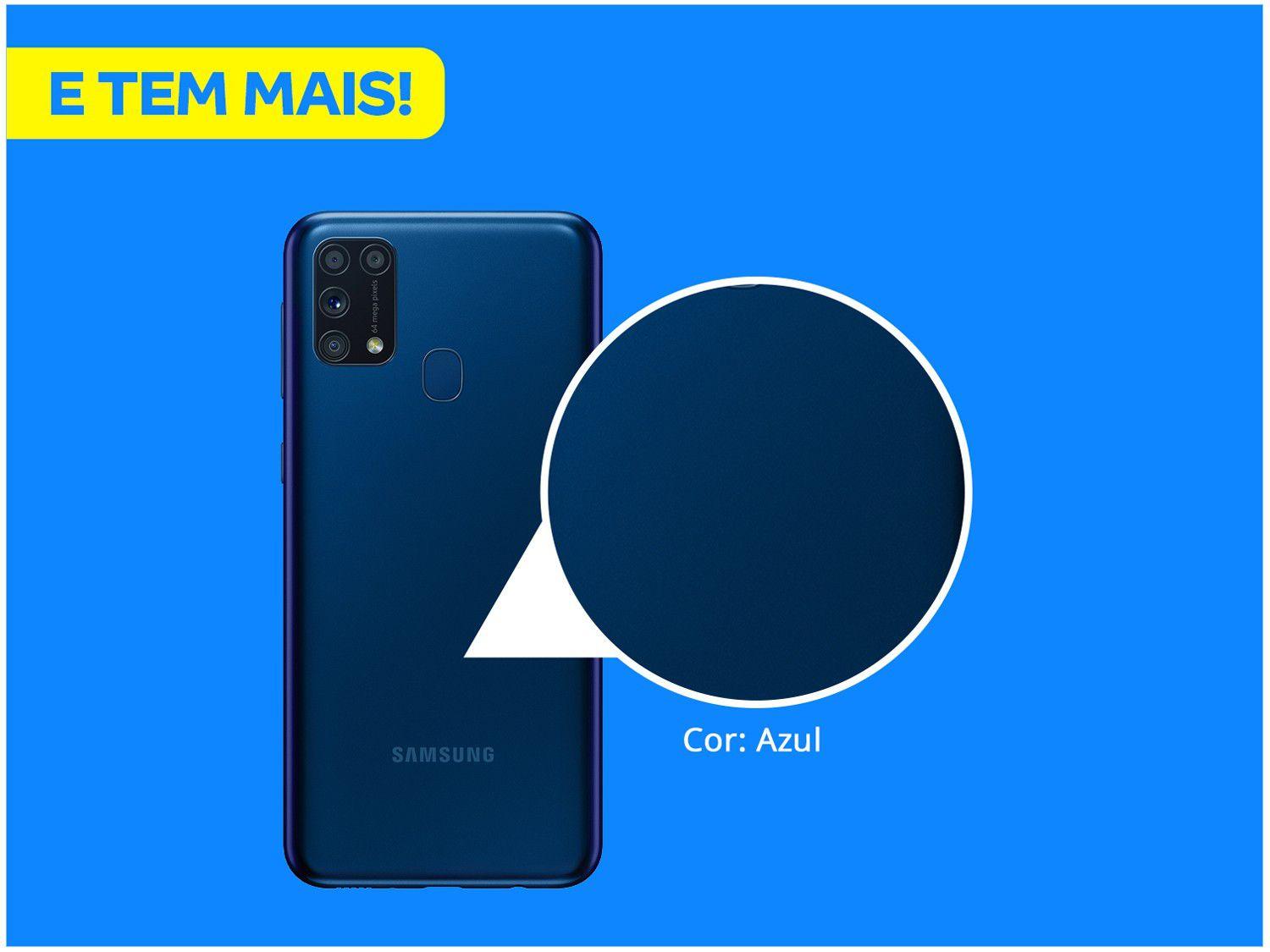 Smartphone Samsung Galaxy M31 128GB Azul 4G - 6GB RAM Tela 6,4” Câm ...