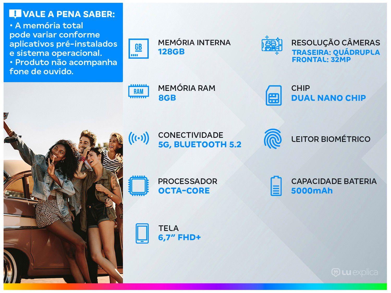 Smartphone Samsung Galaxy M53 128GB Marrom 5G Octa-Core 8GB RAM 6,7" Câm. Quádrupla + Selfie 32MP Dual Chip
