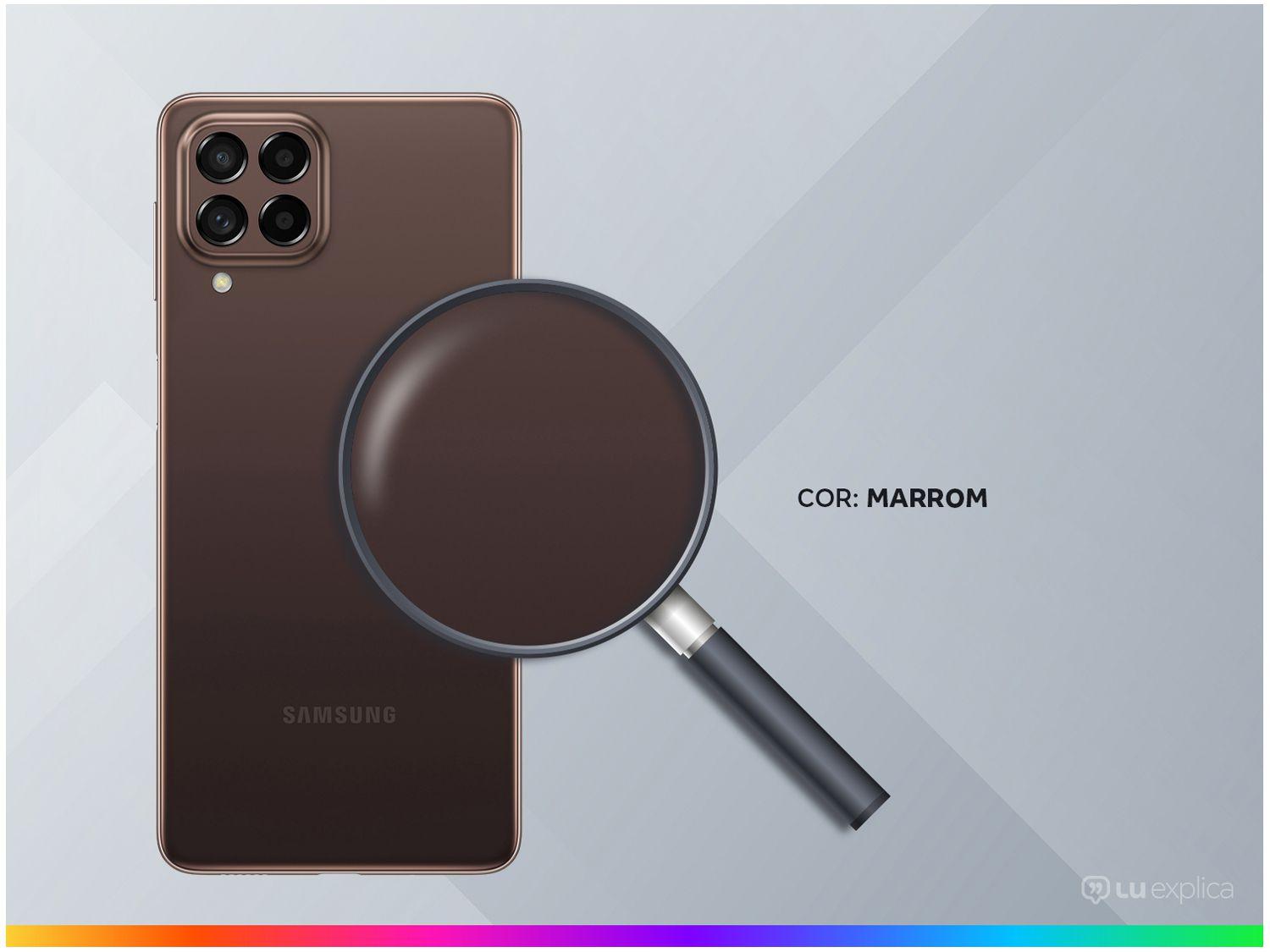 Smartphone Samsung Galaxy M53 128GB Marrom 5G Octa-Core 8GB RAM 6,7" Câm. Quádrupla + Selfie 32MP Dual Chip