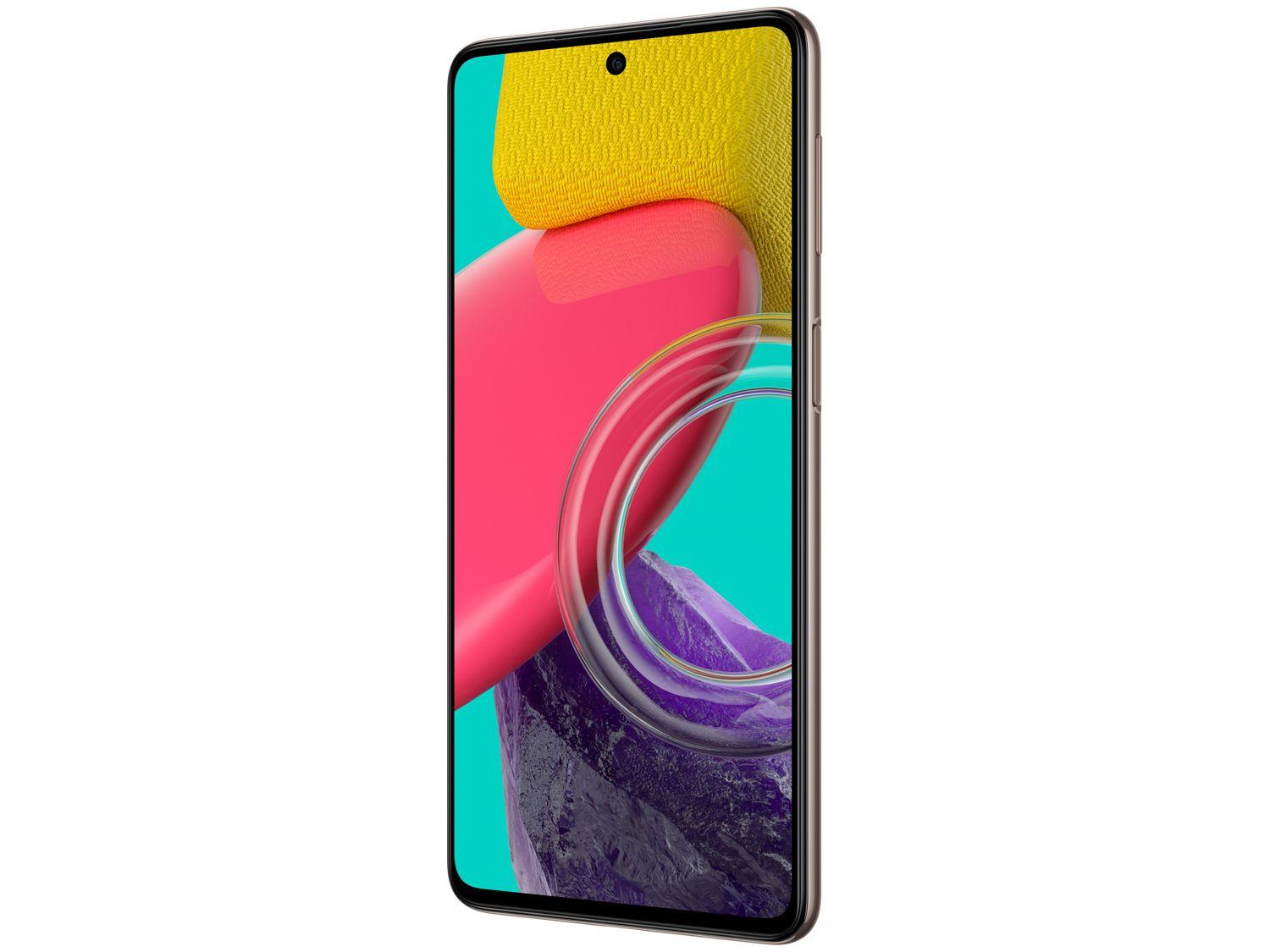 Smartphone Samsung Galaxy M53 128GB Marrom 5G Octa-Core 8GB RAM 6,7" Câm. Quádrupla + Selfie 32MP Dual Chip