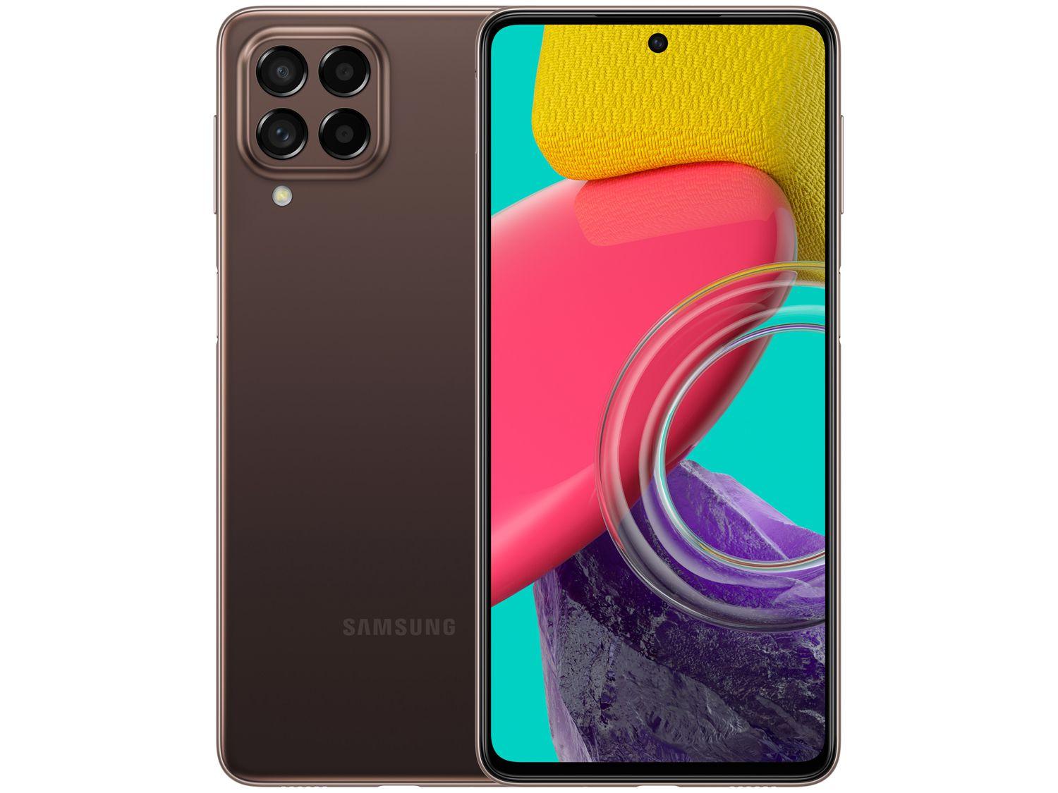 Smartphone Samsung Galaxy M53 128GB Marrom 5G Octa-Core 8GB RAM 6,7" Câm. Quádrupla + Selfie 32MP Dual Chip
