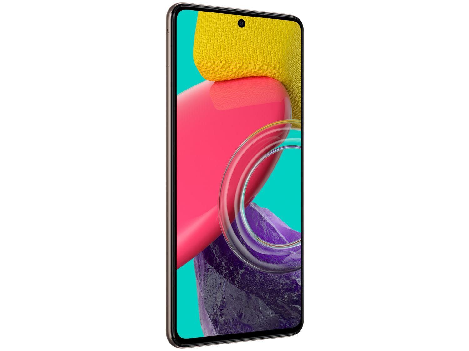 Smartphone Samsung Galaxy M53 128GB Marrom 5G Octa-Core 8GB RAM 6,7" Câm. Quádrupla + Selfie 32MP Dual Chip