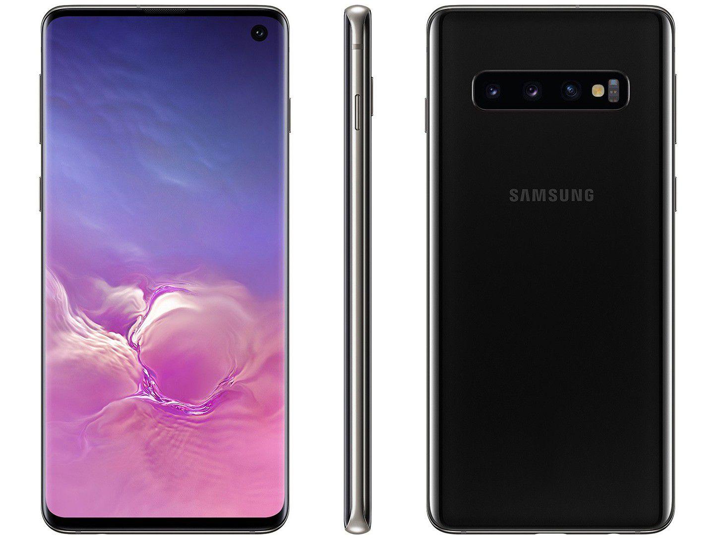 Smartphone Samsung Galaxy S10 128gb Preto 4g 8gb Ram Tela 61” Câm